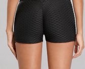 Sport shorts -Olamee-Absorberend-Zwart-Shorts Fitness-Sexy Zomer Short-Scrunch Butt-High Waist-Anti Cellulite-Gym Sports Wear-Mooie Billen-Push Up-Compressie shorts-L