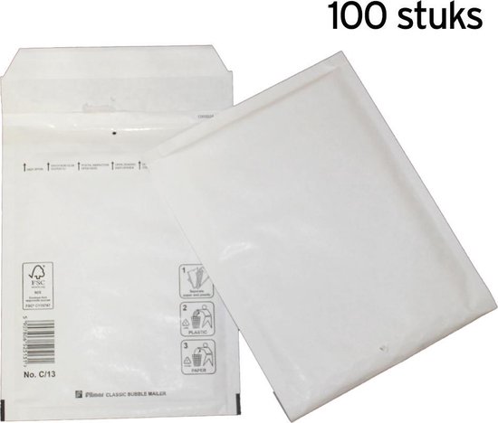 Luchtkussen bubbeltjes envelop 150x210 wit 100 STUKS | bol.com
