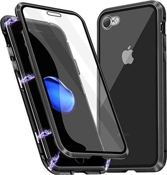 slijtage Hoe dan ook Klusjesman Magnetisch hoesje met glasplaat geschikt voor Apple iPhone SE 2020 | bol.com