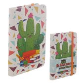 Gelijnde Notitiboek cactus met elastiek