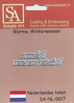 Nederlandse tekst snijmal Warme, Winterwensen