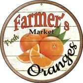 Wandbord - Farmer's Market Fresh Oranges