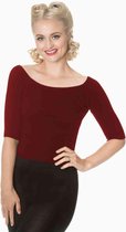 Dancing Days Top -M- WICKEDLY WONDERFUL Bordeaux rood