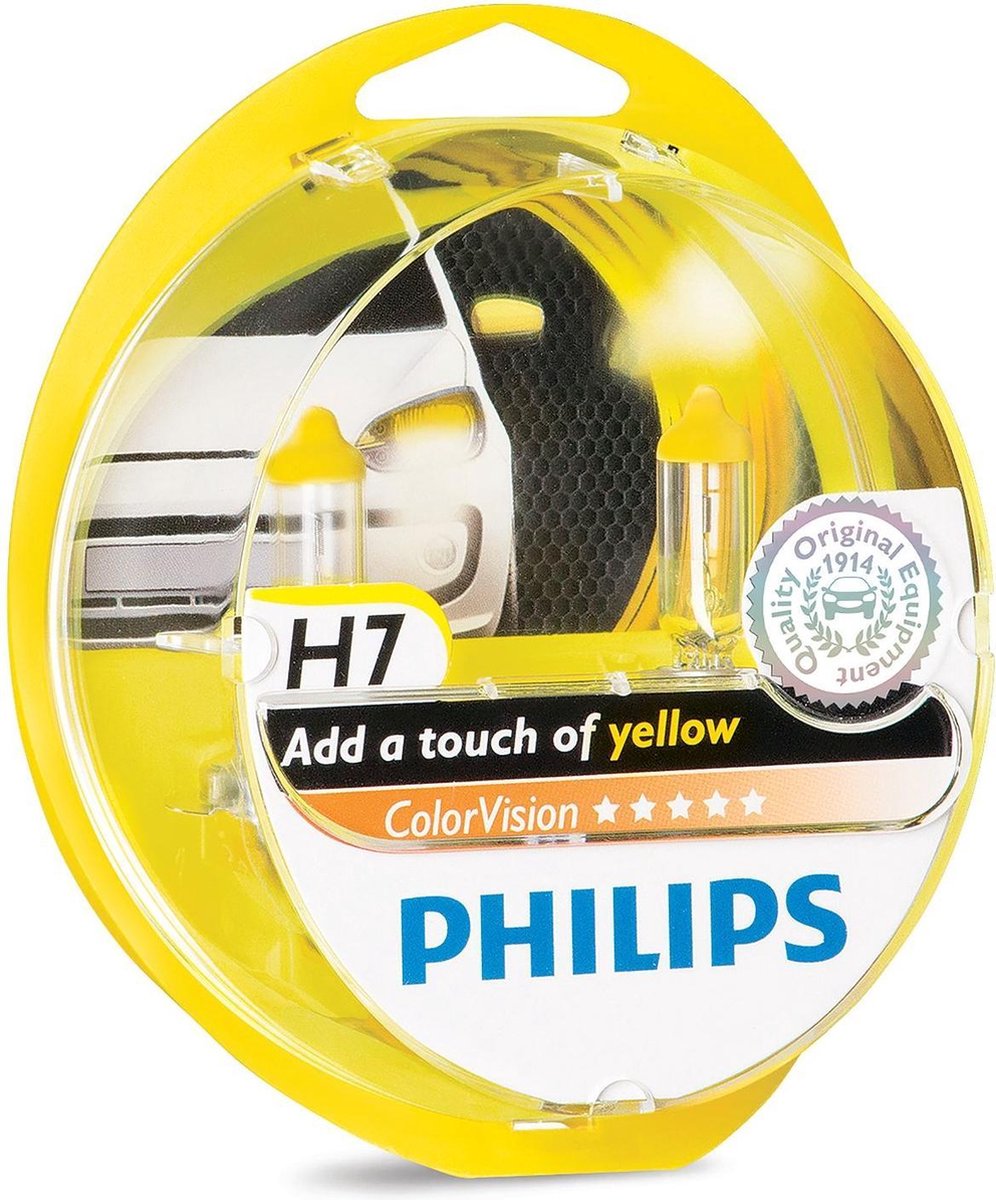 Philips ColorVision H7 Geel 55W 12V, set à 2 stuks
