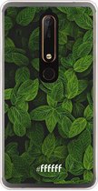Nokia 6 (2018) Hoesje Transparant TPU Case - Jungle Greens #ffffff