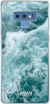 Samsung Galaxy Note 9 Hoesje Transparant TPU Case - Whitecap Waves #ffffff