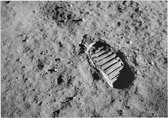 Astronaut footprint (voetafdruk op maanoppervlak) - Foto op Forex - 40 x 30 cm
