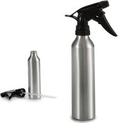 Metalen Sprayflacon Leeg Zilver - 1x 300ML - Sprayflesje Metaal - Spuitfles - Sprayfles - Water Verstuiver - Spray Bottle