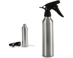 Metalen Plantenspuit 300 ml - Zilver - Verstuiver Voor Planten En Schoonmaak - Sprayfles Met Verstelbare Nevel - Aluminium En Kunststof - Voor Kamerplanten, Tuin En Huishouden