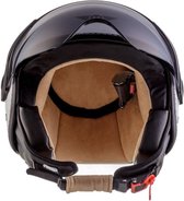 MOTO H45 , Jethelm, scooterhelm, motorhelm, retro, Mat Wit, M, hoofdomtrek 57-58cm