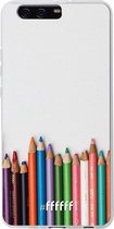 Huawei P10 Plus Hoesje Transparant TPU Case - Pencils #ffffff