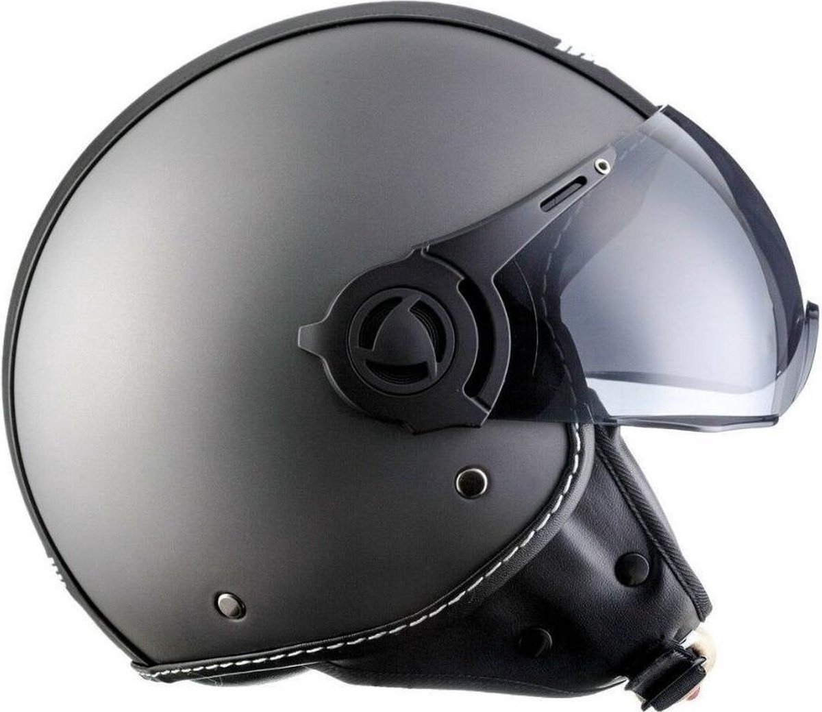Casque De Moto Adulte Avec Pare-Soleil, Casque Moto Jet ECE Homologué Adapté Aux Motos Électriques, Scooters Croiseurs H, 2XL=60-61CM