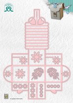 WPD013 Snijmal doosje Nellie Snellen - Wrapping Die gift-box - bloemendoosje of tasje
