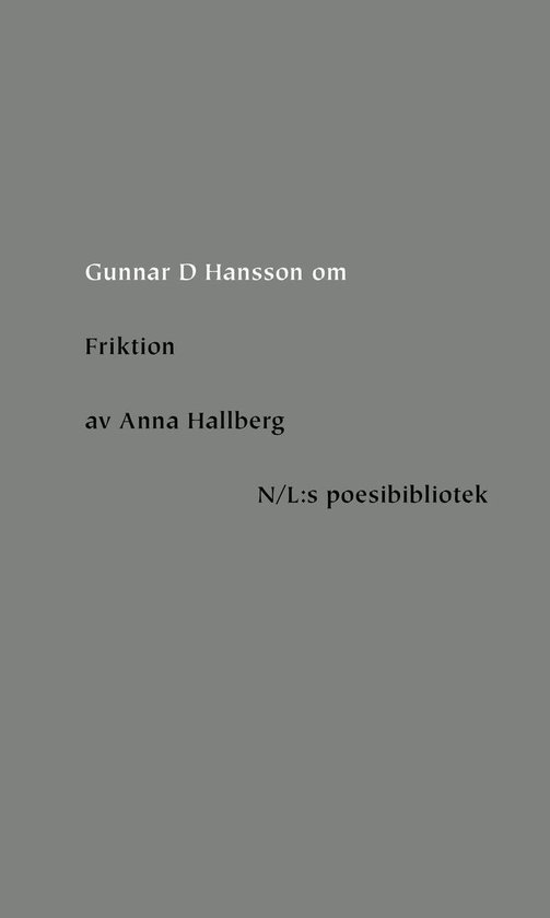 Om Friktion av Anna Hallberg - cover