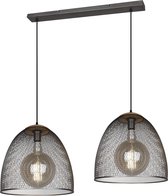 LED Hanglamp - Trion Ivan - E27 Fitting - 2-lichts - Rond - Antiek Nikkel - Aluminium - BES LED
