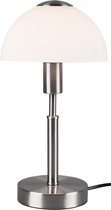 LED Tafellamp - Tafelverlichting - Trion Dans - E14 Fitting - Rond - Mat Nikkel - Aluminium - BES LED