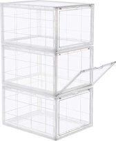 MIRA Home - Stapelbare schoenendozen - Opbergdozen transparant - Organizer - Basic - Plastic - 28x36x22