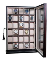 luxe horloge vitrine 30 horloge -horloge doos watchbox van ebony - horlogedoos