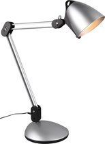 LED Bureaulamp - Tafelverlichting - Trion Nadas - 6W - Aanpasbare Kleur - Dimbaar - Rond - Mat Titaan - Kunststof - BES LED