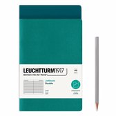 Leuchtturm1917 Double A5 Medium Jottbook Lined Emerald / Pacific Green (set van 2)
