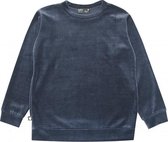 HEBE - sweater cotton velvet - navy - Maat 110/116
