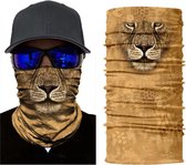 Motor bandana - colsjaal - buff sjaal - motor masker - ski masker - motor gezichtsmasker - ski gezichtsmasker leeuw