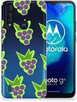 TPU Bumper Motorola Moto G8 Power Lite Smartphone Hoesje Doorzichtig Druiven