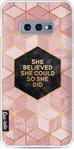 Casetastic Samsung Galaxy S10e Hoesje - Softcover Hoesje met Design - She Believed She Could So She Did Print