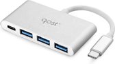 Hub USB-C 4 en 1 - Compatible avec Apple Macbook Pro / Air / iMac / Mac Mini / Google Chromebook / Windows Surface / HP / ASUS / Lenovo - Câble Type-C vers 3x USB 3.0 et 1x USB-C