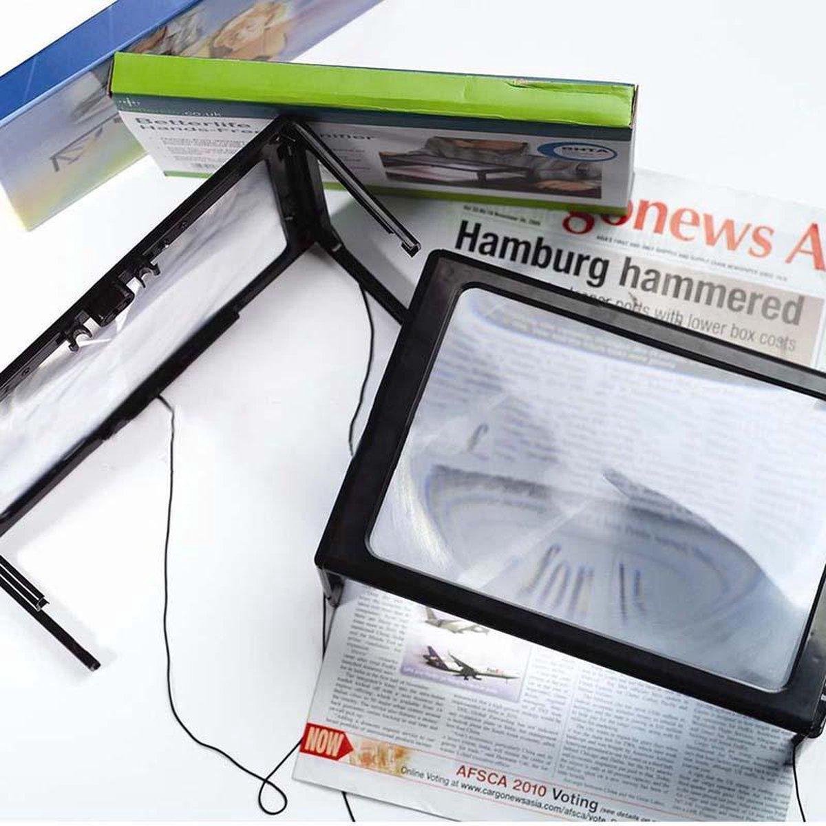LOUZIR Vergrootglas lezen 3x | LED verlichting | x3 op standaard | tafel  licht... | bol.com