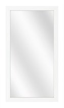 Spiegel met Vlakke Houten Lijst - Wit - 50x150 cm