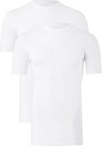 Claesen's Basics T-shirts (2-pack) - heren T-shirts O-hals - wit - Maat: XXL