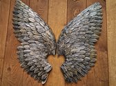 Engelen vleugels - metaal - wanddecoratie - 80,2x34,5cm