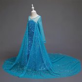 Frozen 2 Elsa jurk - Verkleedjurk - Blauw - super mooi - met accessoires