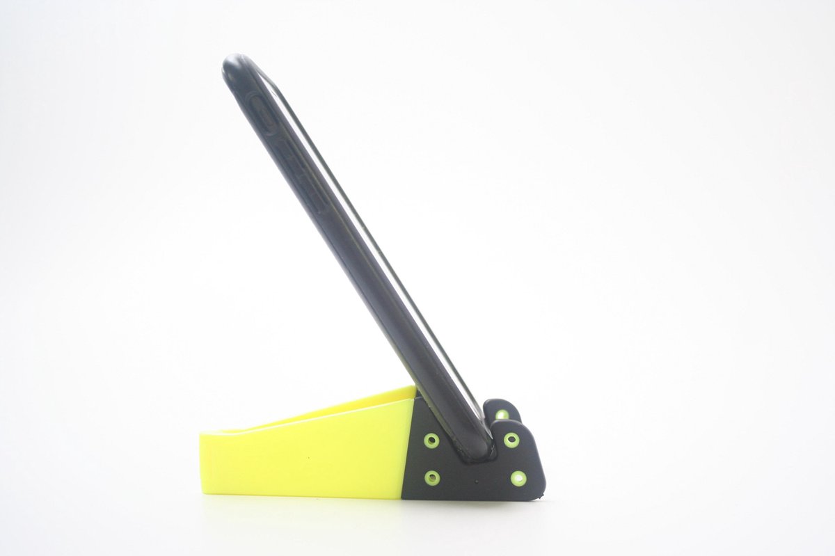Verstelbare telefoonstandaard geel