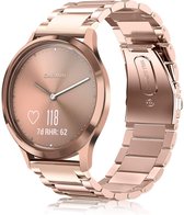 Stalen Smartwatch bandje - Geschikt voor  Garmin Vivomove 3s stalen band - 39mm - rosé goud - Horlogeband / Polsband / Armband