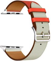 Fungus - Geschikt voor de Apple Watch Series 38/40 mm Series 1, 2, 3, 4, 5, 6 en SE - PU Leer - oranje - Net