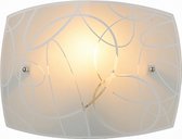 LED Wandlamp - Wandverlichting - Trion Spirilo - E27 Fitting - 1-lichts - Vierkant - Mat Wit - Aluminium - BSE