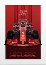 Charles Leclerc (Scuderia Ferrari F1 2020) - Foto op Forex - 90 x 120 cm