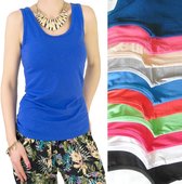 Top Tanktop Dames Top 5 stuks Turquoise/Coral/Roze/Wit 2x Maat S