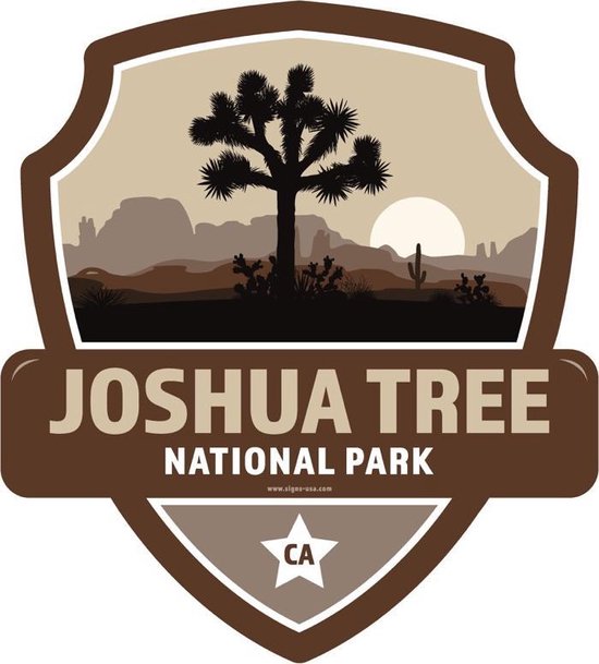 Signs-USA - Landmark JOSHUA TREE National Park - Wandbord - 28 x 31 cm