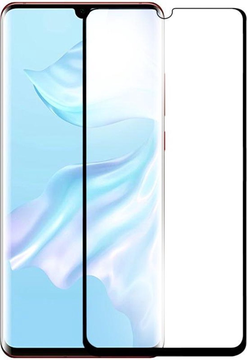 Back Cover met Opbergvakjes + Gehard Glas Screenprotector voor Huawei P30 Pro_Donkerbruin