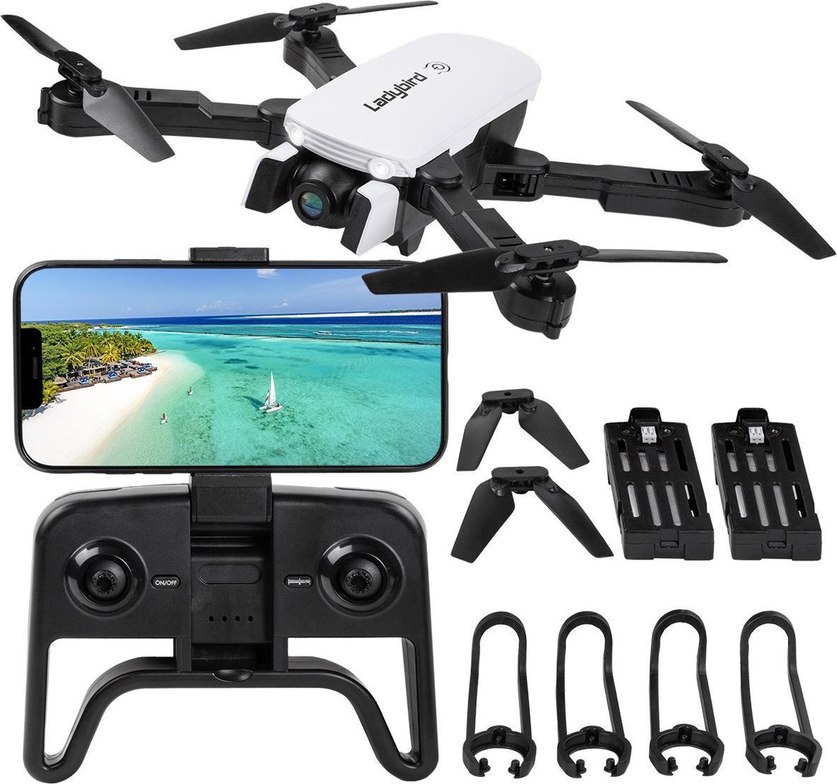 Fulvus Drone - Wit - 4K Dual Camera - 5G Wifi FPV - Mini Drone - Voor  Buiten -... | bol