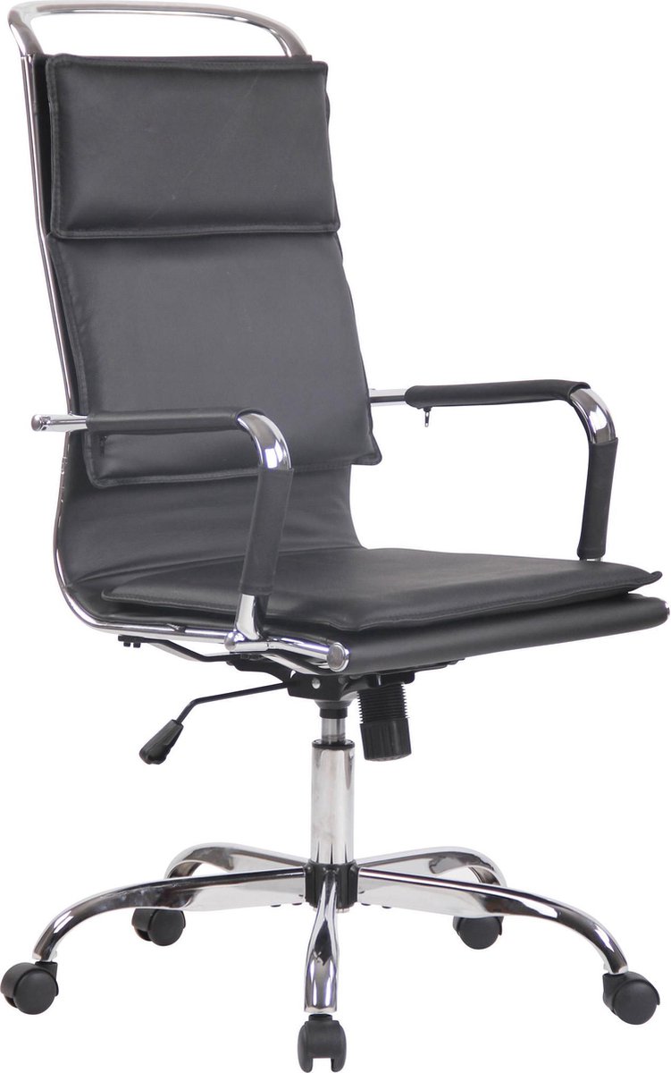 Bureaustoel - Bureaustoelen voor volwassenen - Design - Ergonomisch - Kunstleer - Zwart - 58x63x120 cm