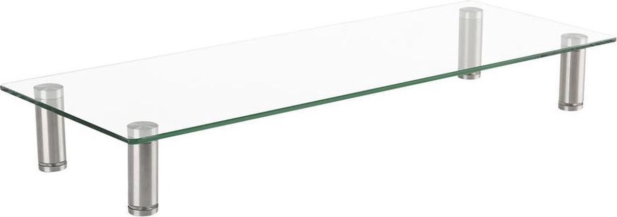 Roline ergonomische monitor standaard/verhoger - vierkant / glas