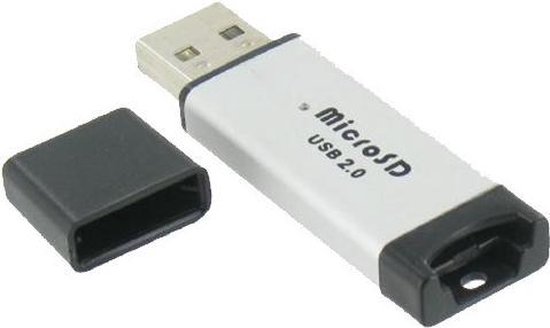 USB Cardreader met USB-A connector en 1 kaartsleuf - voor Micro SD - USB2.0 - Dolphix