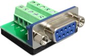 DeLOCK 65268 changeur de genre de câble Sub-D 9 pin Terminal block 10 pin Vert