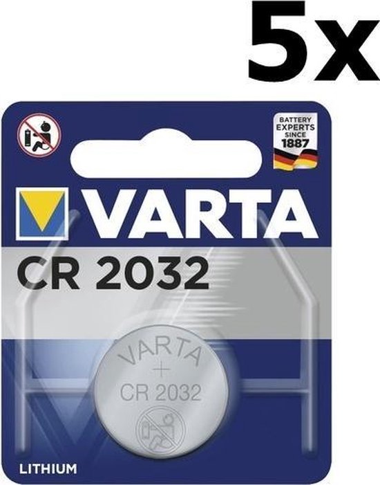 5 pièces - Varta CR2032 230mAh 3V batterie au lithium électronique  professionnelle | bol.com