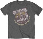 Aerosmith Heren Tshirt -M- Cheetah Print Grijs