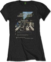 The Beatles Dames Tshirt -S- Abbey Road 8 Track Zwart